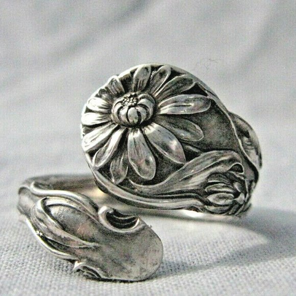 Gorham Jewelry - VTG Gorham Sterling Silver Sunflower Spoon Ring